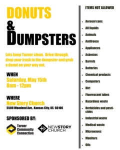 Turner Community Connection Donuts and Dumpsters